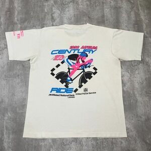 Vintage Arvada Colorado Cycling T-Shirt Mens Large White Racing Marathon 1992